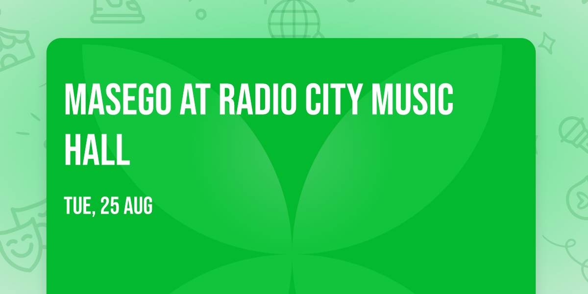 Masego at Radio City Music Hall