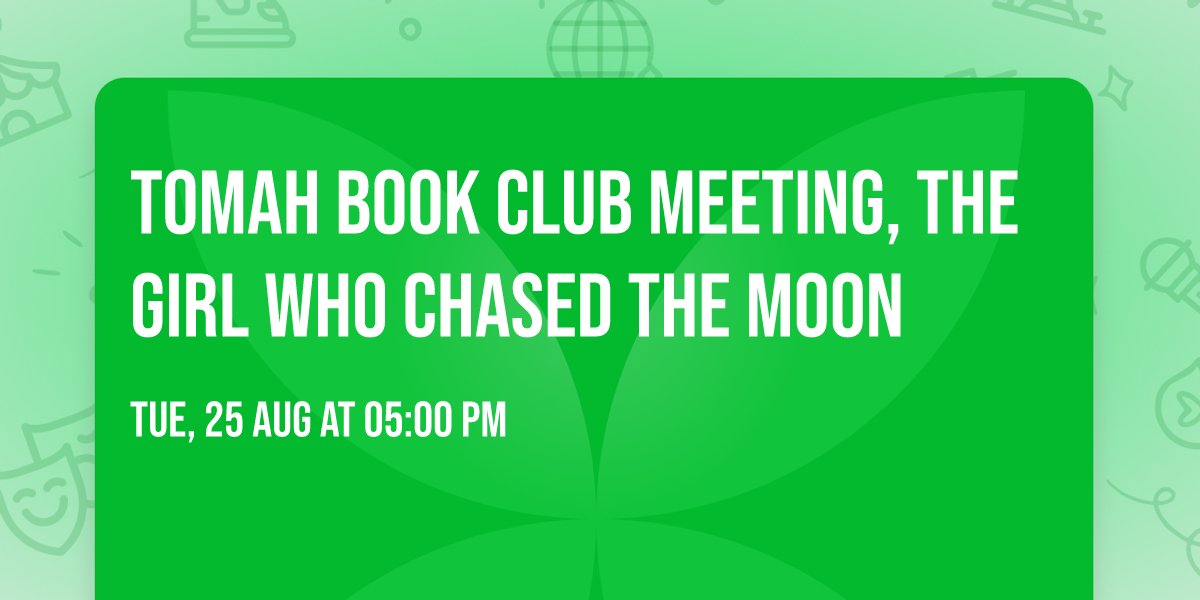 Tomah book club meeting, The Girl Who Chased the Moon