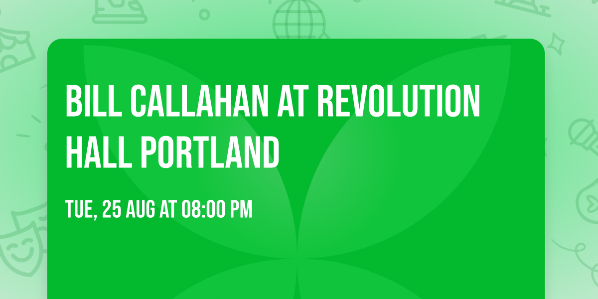 Bill Callahan at Revolution Hall Portland