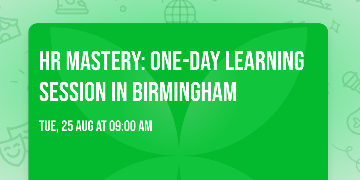 HR Mastery: One-Day Learning Session in Birmingham