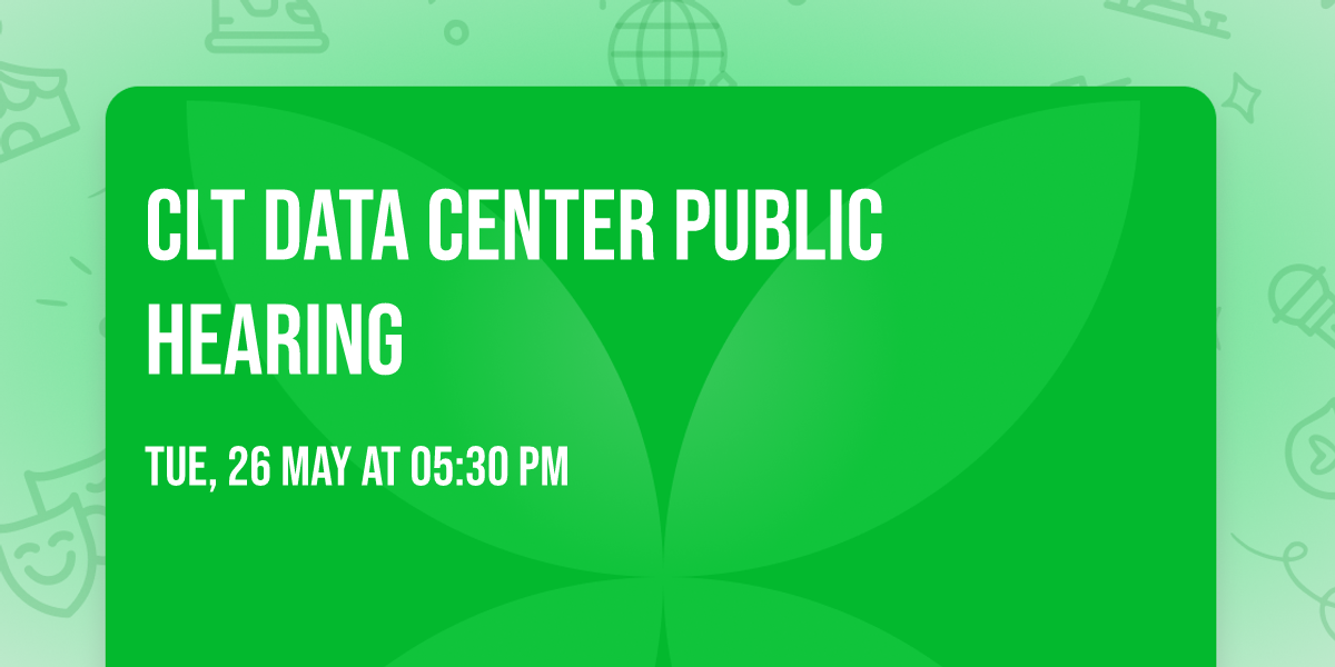 CLT Data Center Public Hearing
