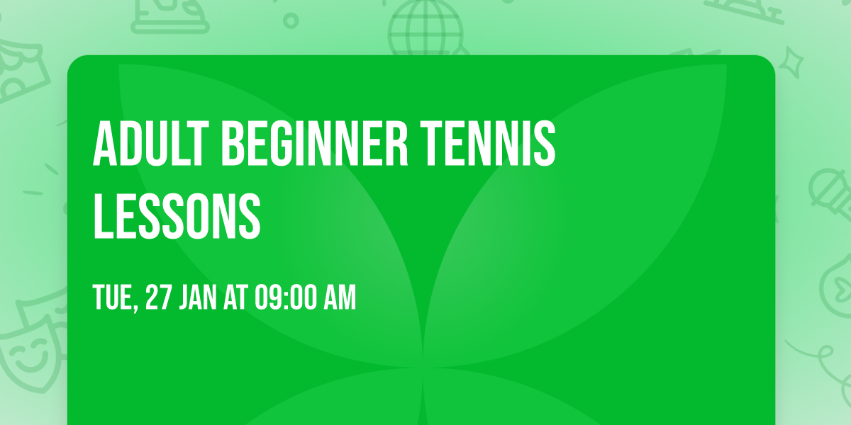 Adult Beginner Tennis Lessons