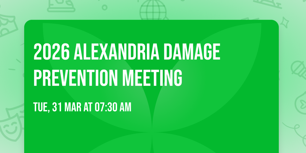 2026 Alexandria Damage Prevention Meeting