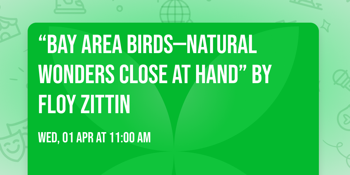 \u201cBay Area Birds\u2014Natural Wonders Close at Hand\u201d by Floy Zittin