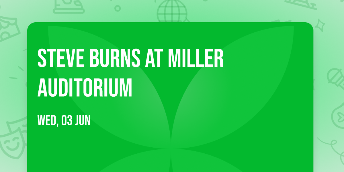 Steve Burns at Miller Auditorium
