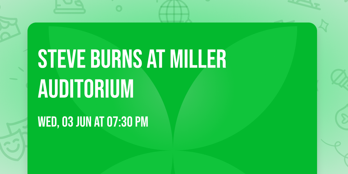 Steve Burns at Miller Auditorium