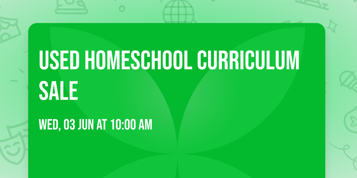 Used Homeschool Curriculum Sale
