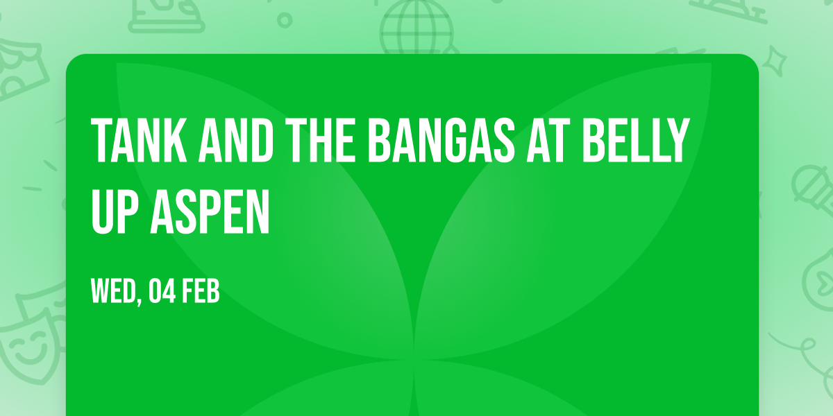 Tank and The Bangas at Belly Up Aspen