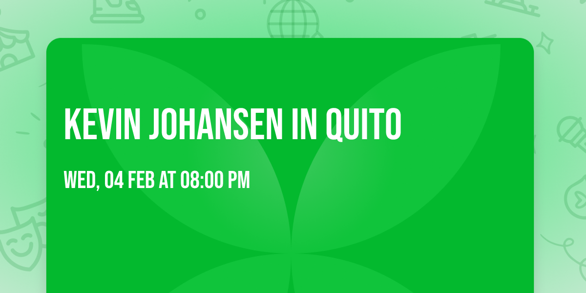 Kevin Johansen in Quito