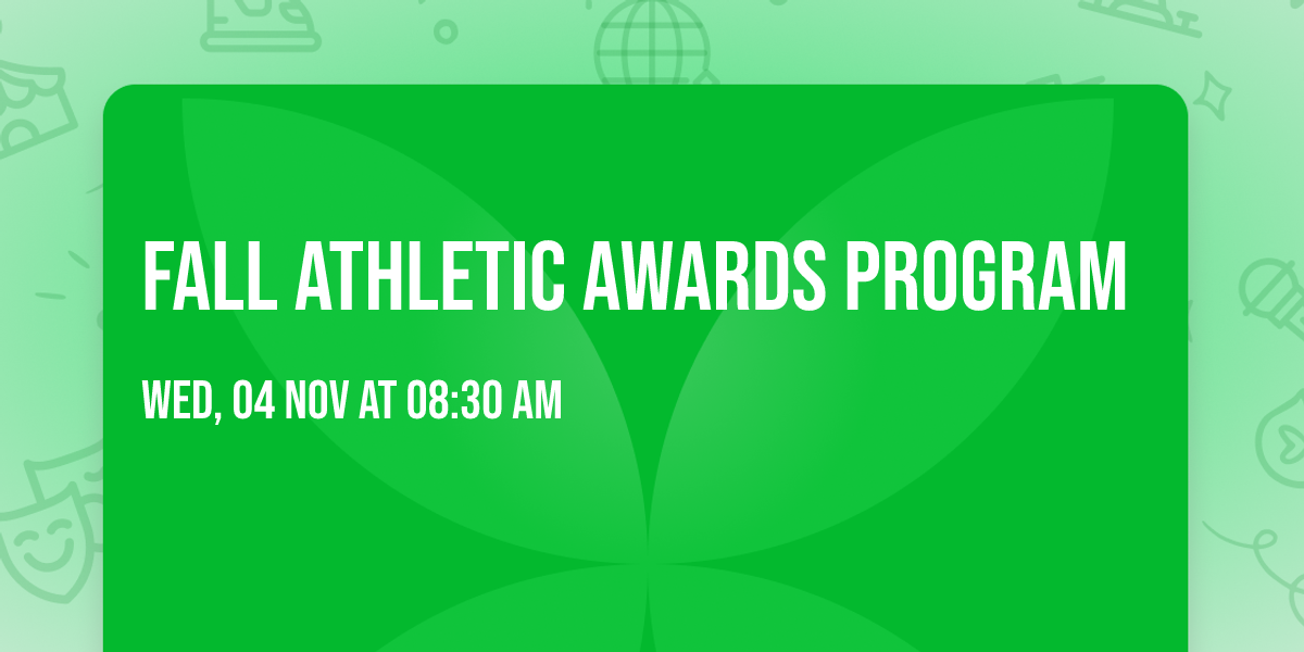 Fall Athletic Awards Program