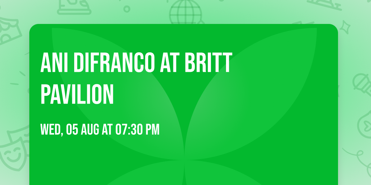 Ani DiFranco at Britt Pavilion