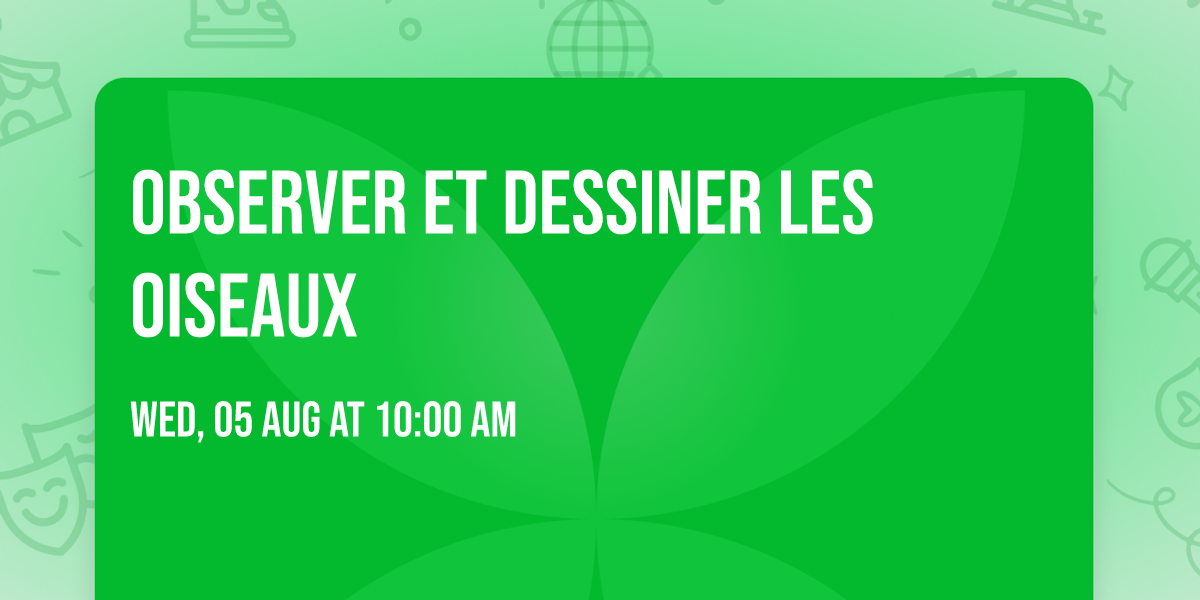 Observer et dessiner les oiseaux