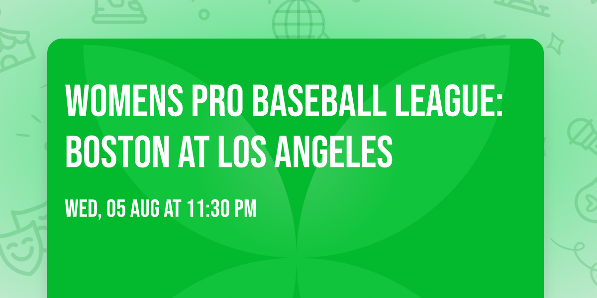 Womens Pro Baseball League: Boston at Los Angeles