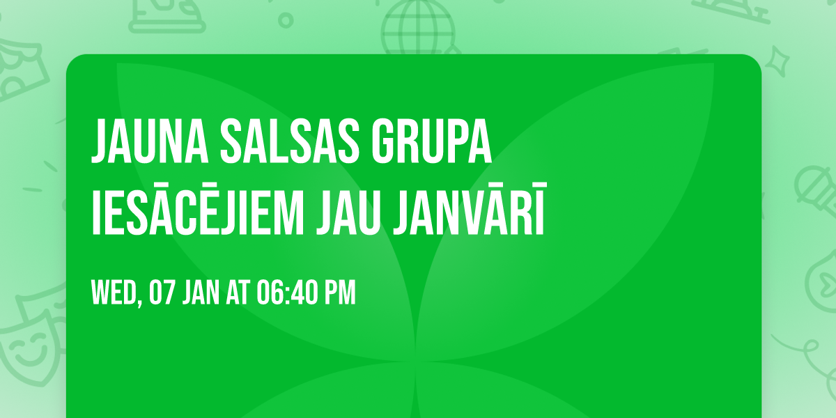Jauna salsas grupa ies\u0101c\u0113jiem jau janv\u0101r\u012b