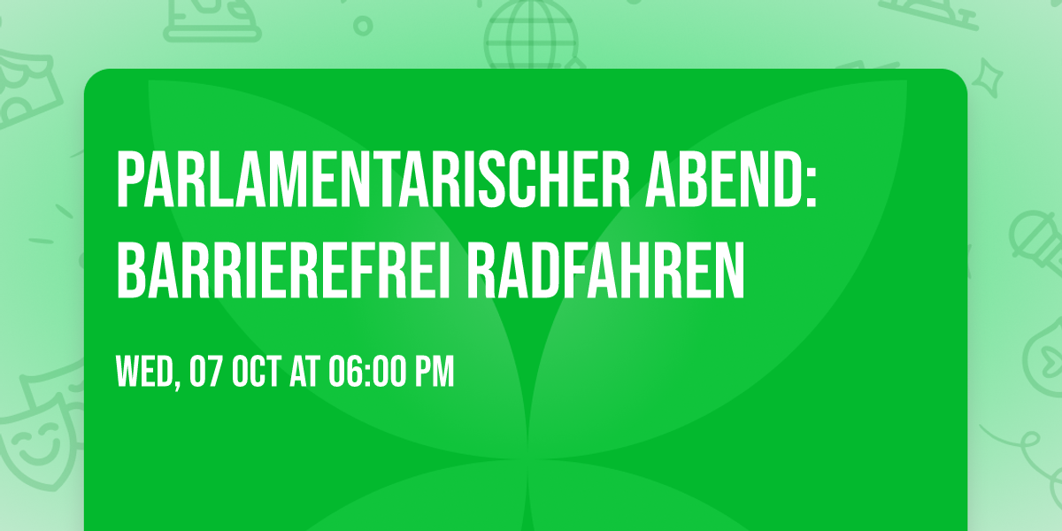 Parlamentarischer Abend: Barrierefrei Radfahren