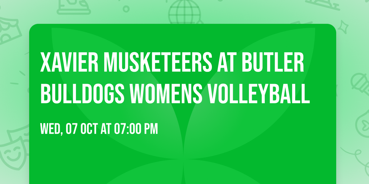 Xavier Musketeers at Butler Bulldogs Womens Volleyball