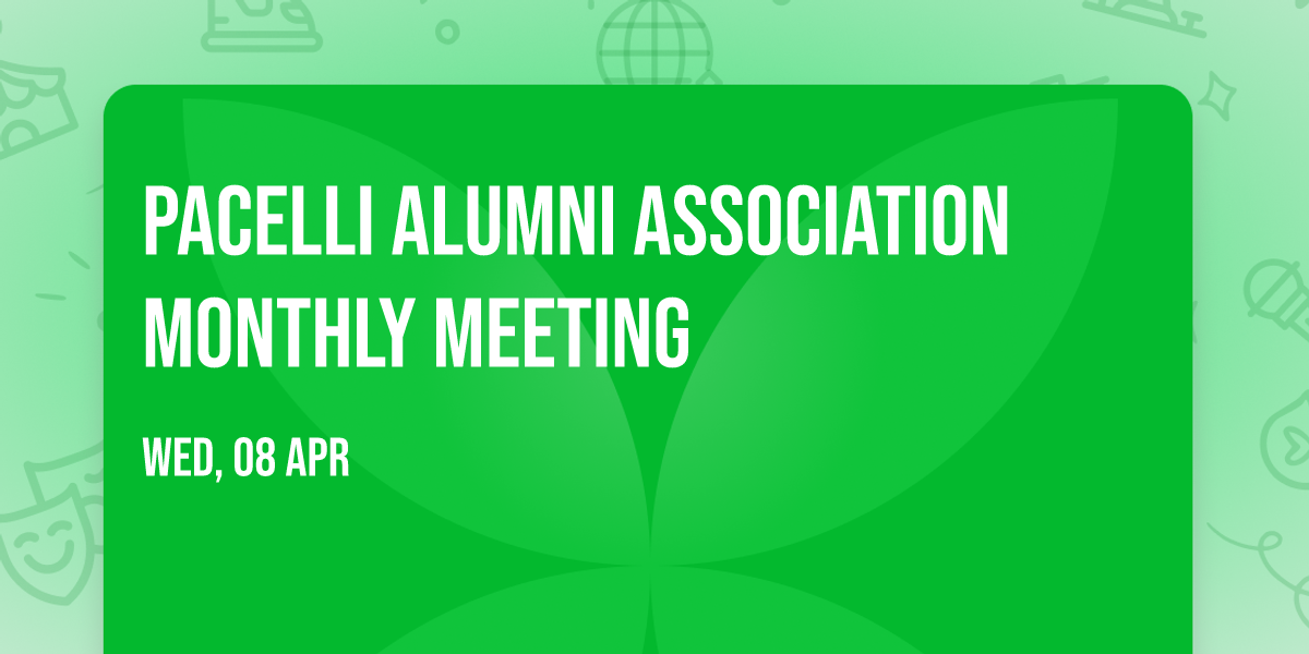 Pacelli Alumni Association monthly meeting 