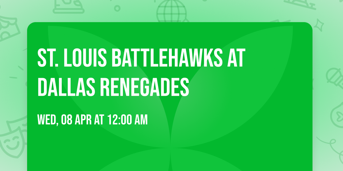 St. Louis BattleHawks at Dallas Renegades