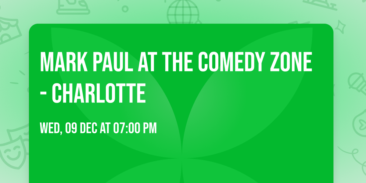 Mark Paul at The Comedy Zone - Charlotte