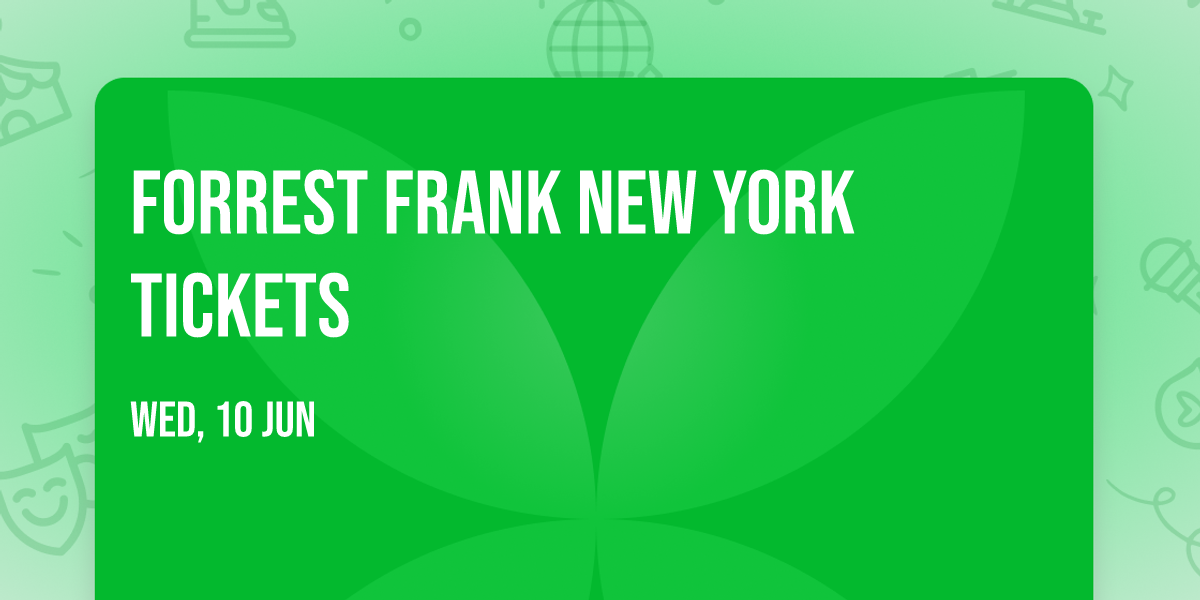 Forrest Frank New York Tickets