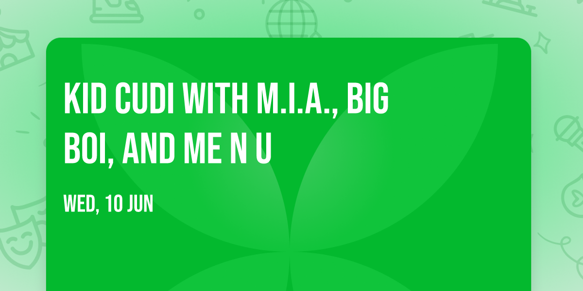 Kid Cudi with M.I.A., Big Boi, and me n u