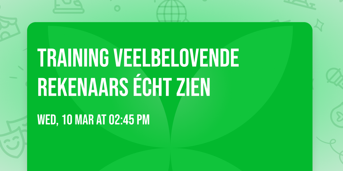 Training Veelbelovende rekenaars \u00e9cht zien