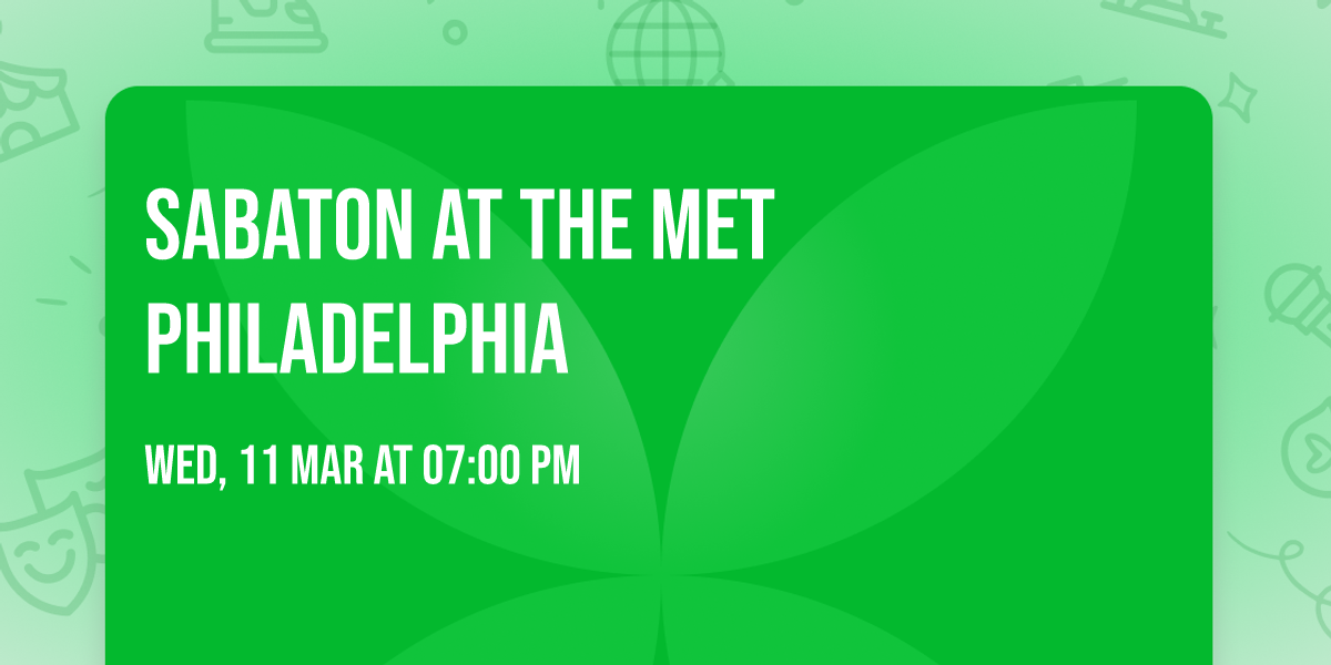 Sabaton at The Met Philadelphia