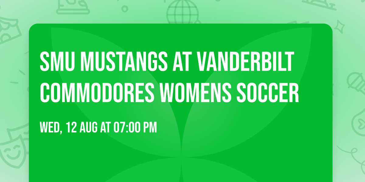 SMU Mustangs at Vanderbilt Commodores Womens Soccer