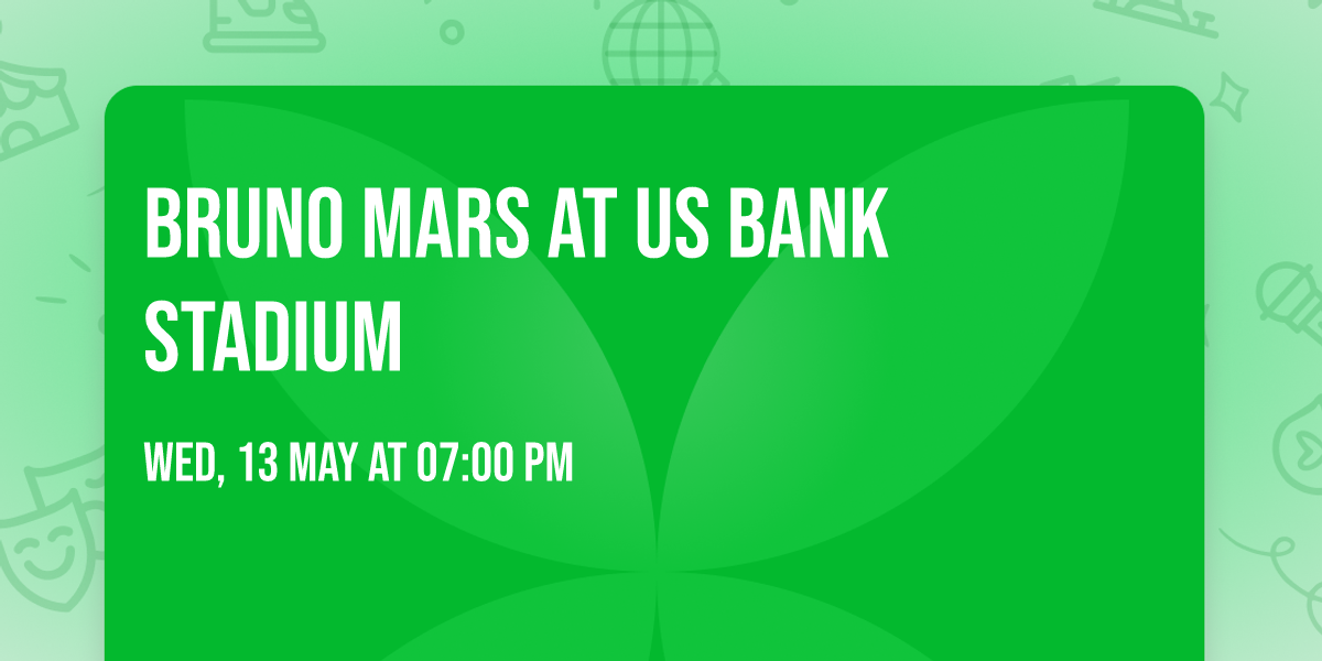 Bruno Mars at US Bank Stadium