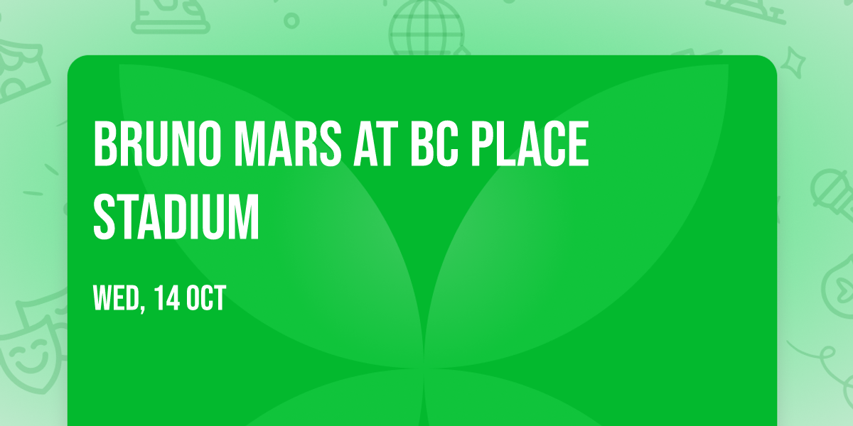 Bruno Mars at BC Place Stadium