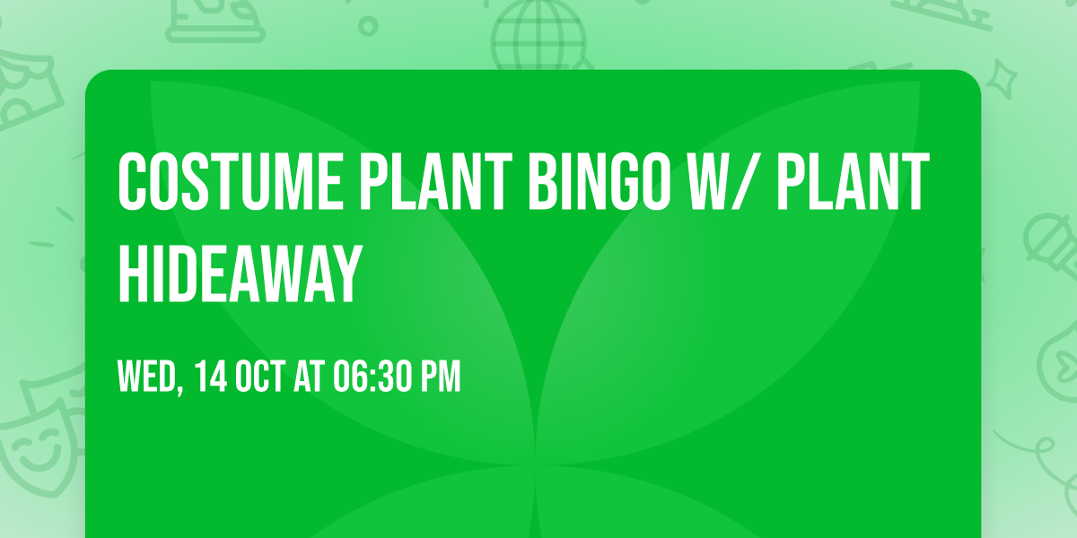 Costume Plant Bingo w\/ Plant Hideaway