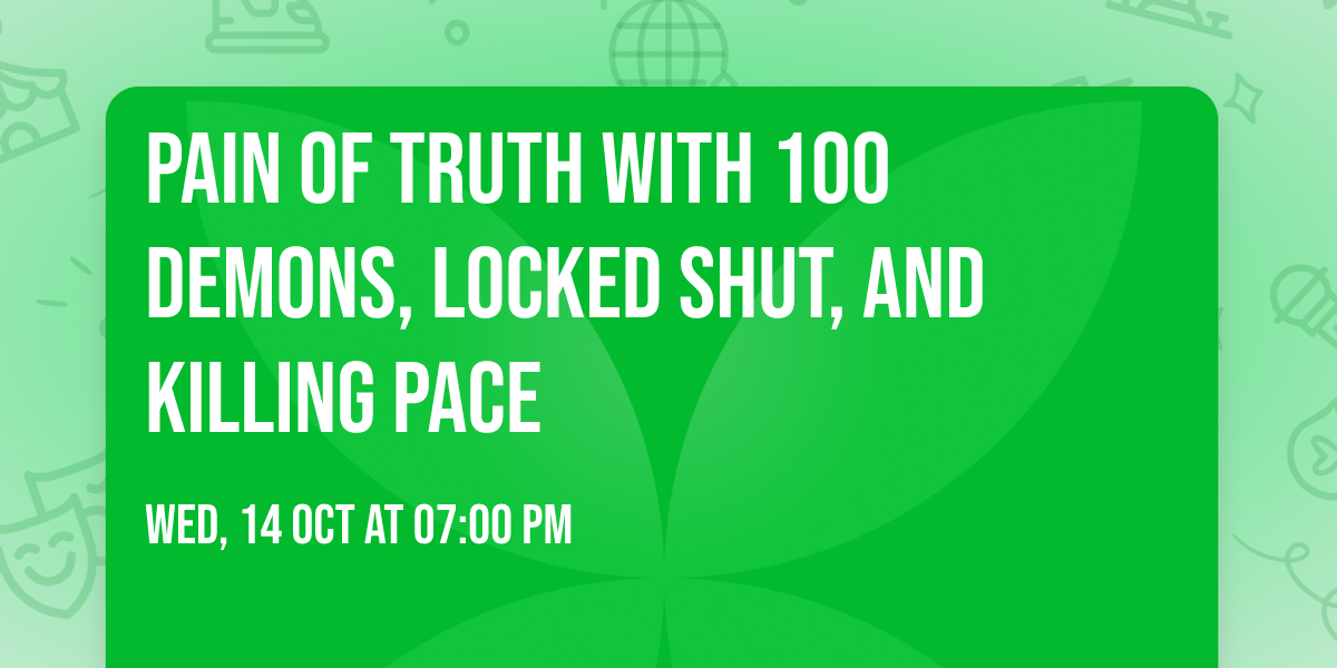 Pain Of Truth with 100 Demons, Locked Shut, and Killing Pace