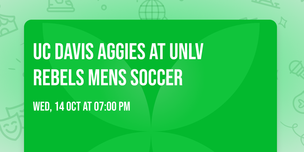 UC Davis Aggies at UNLV Rebels Mens Soccer