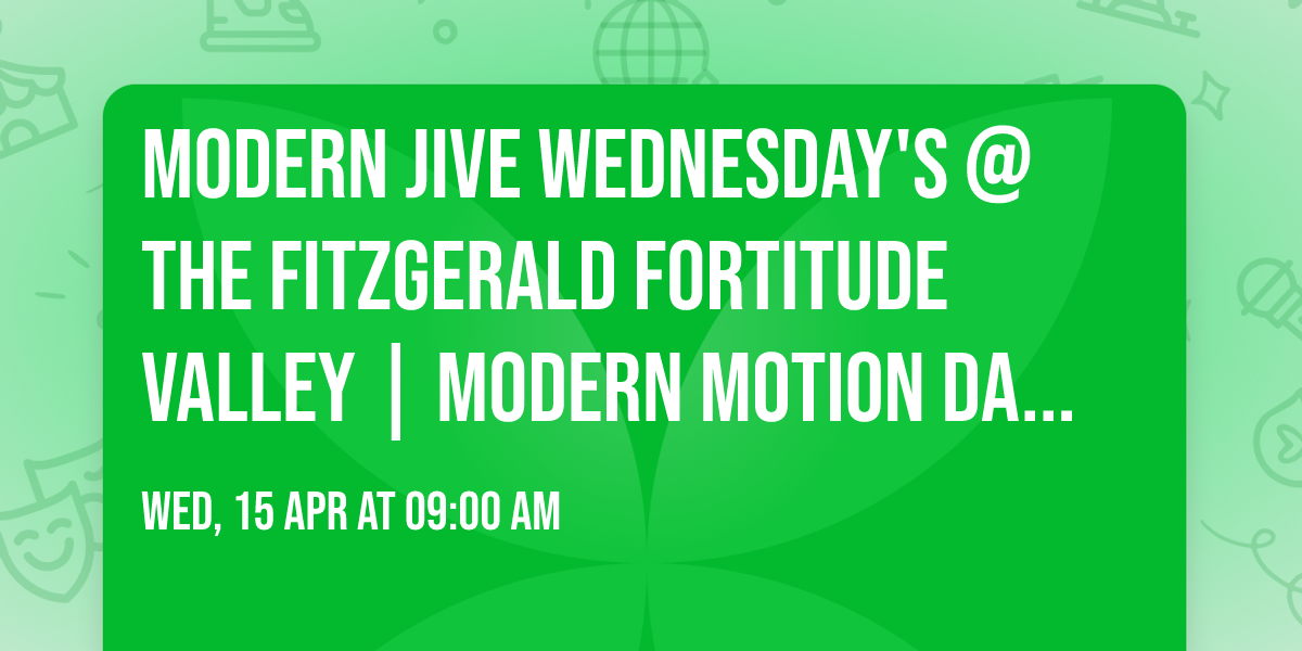 Modern Jive Wednesday's @ The Fitzgerald Fortitude Valley | Modern Motion Dance Co.