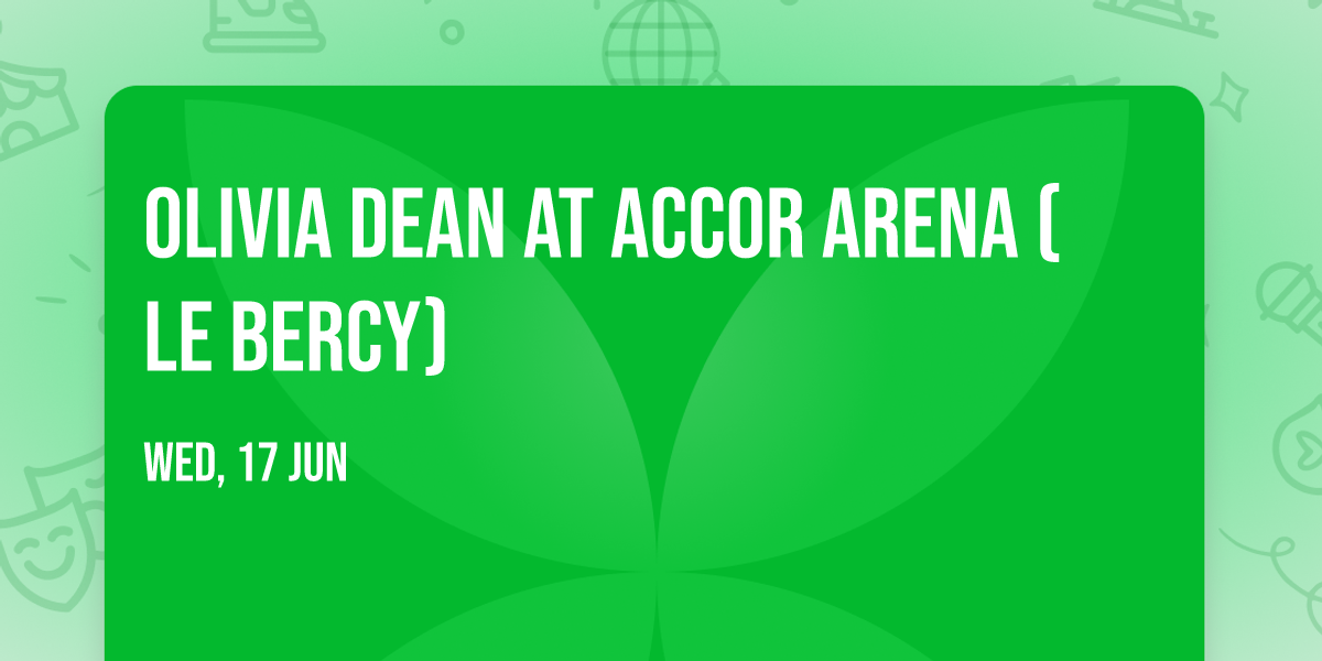 Olivia Dean at Accor Arena (Le Bercy)