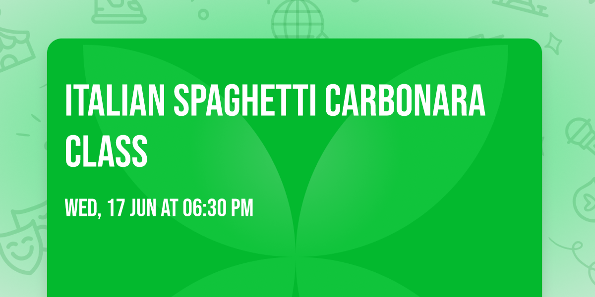 Italian Spaghetti Carbonara Class