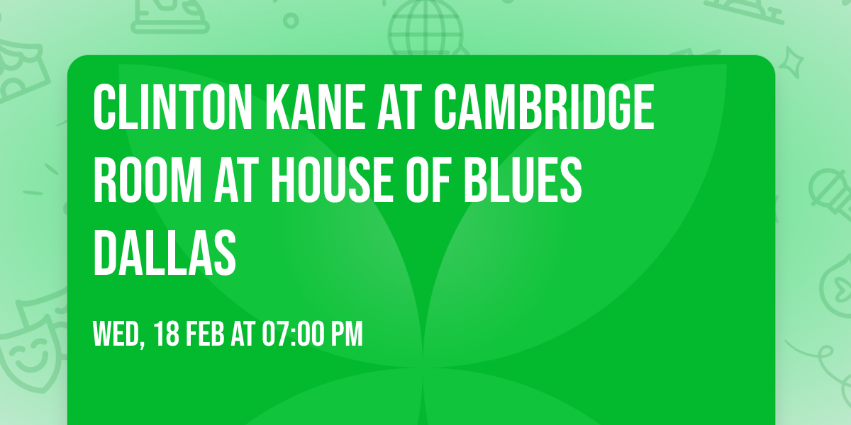 Clinton Kane at Cambridge Room at House of Blues Dallas