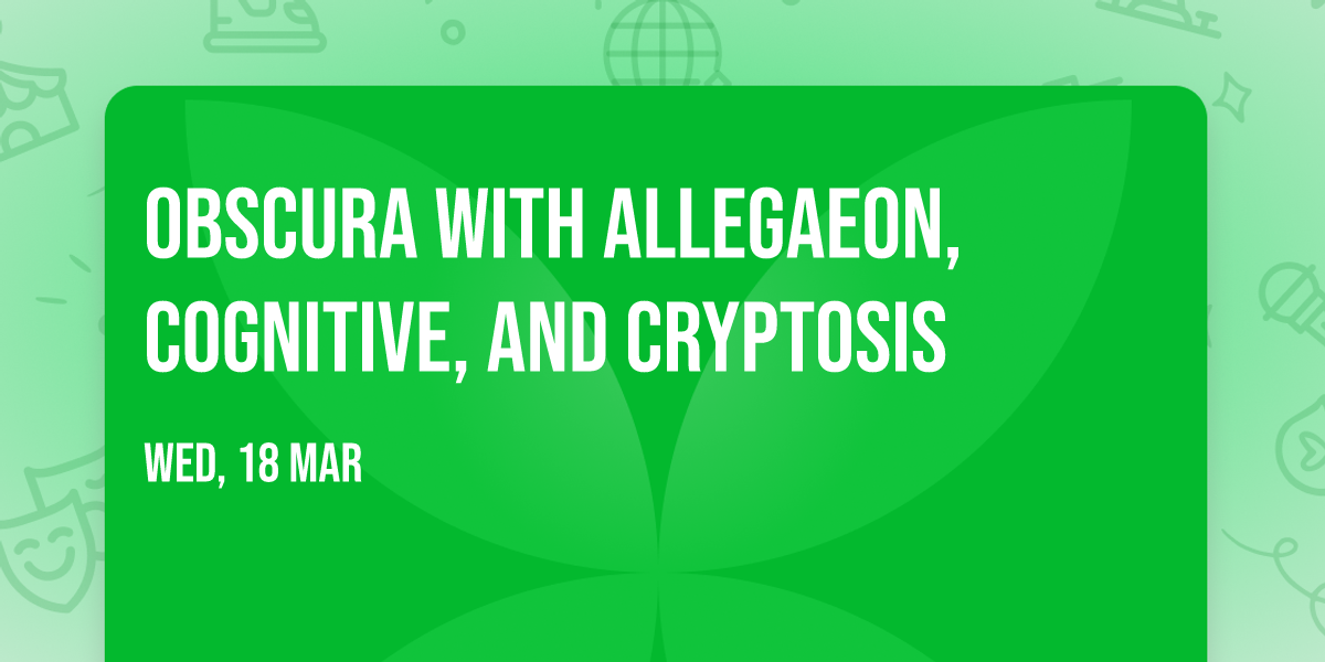 Obscura with Allegaeon, Cognitive, and Cryptosis