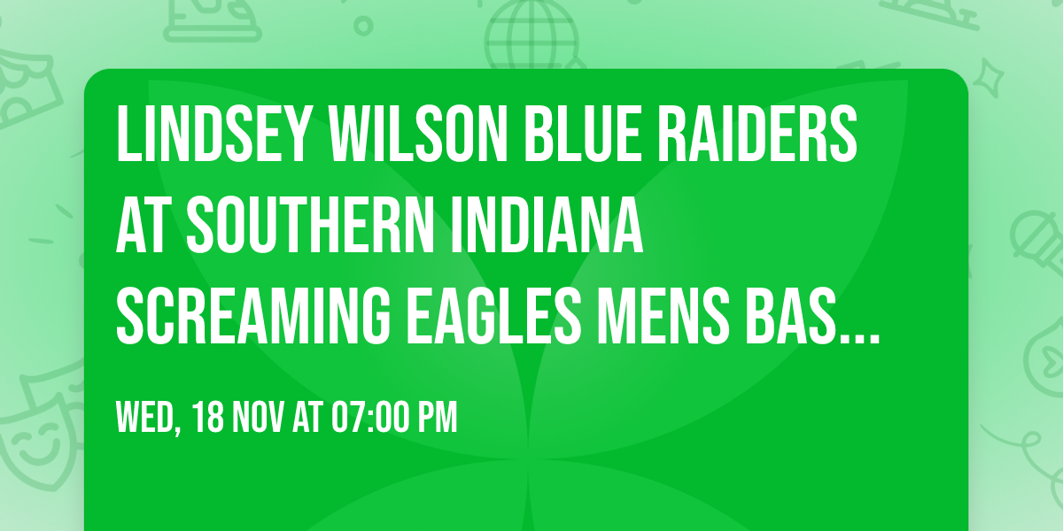 Lindsey Wilson Blue Raiders at Southern Indiana Screaming Eagles Mens Basketball