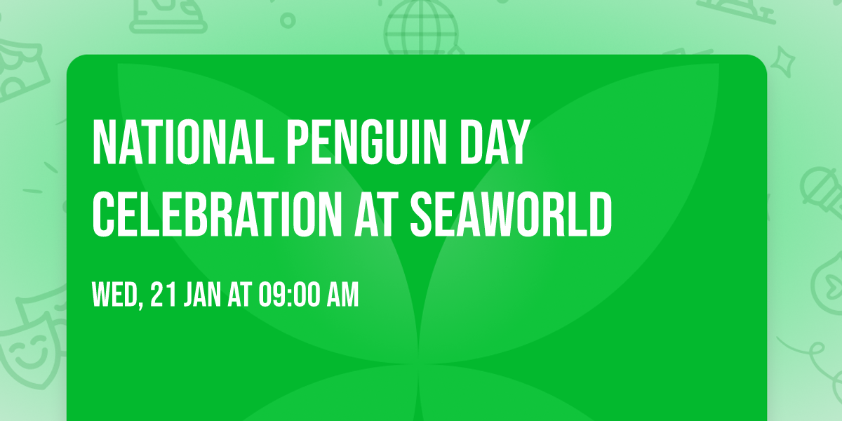 National Penguin Day Celebration at Seaworld