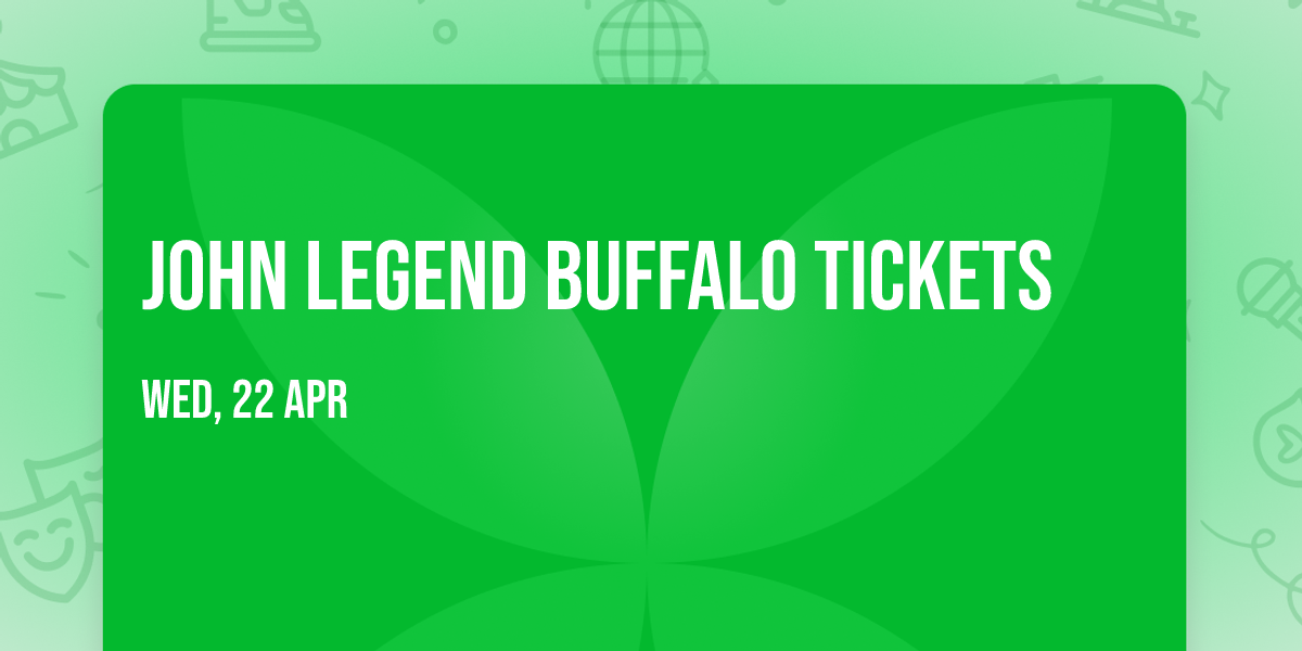 John Legend Buffalo Tickets