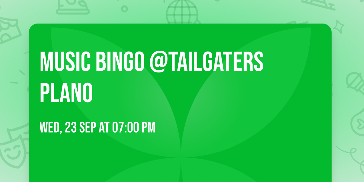 Music Bingo @Tailgaters PLANO