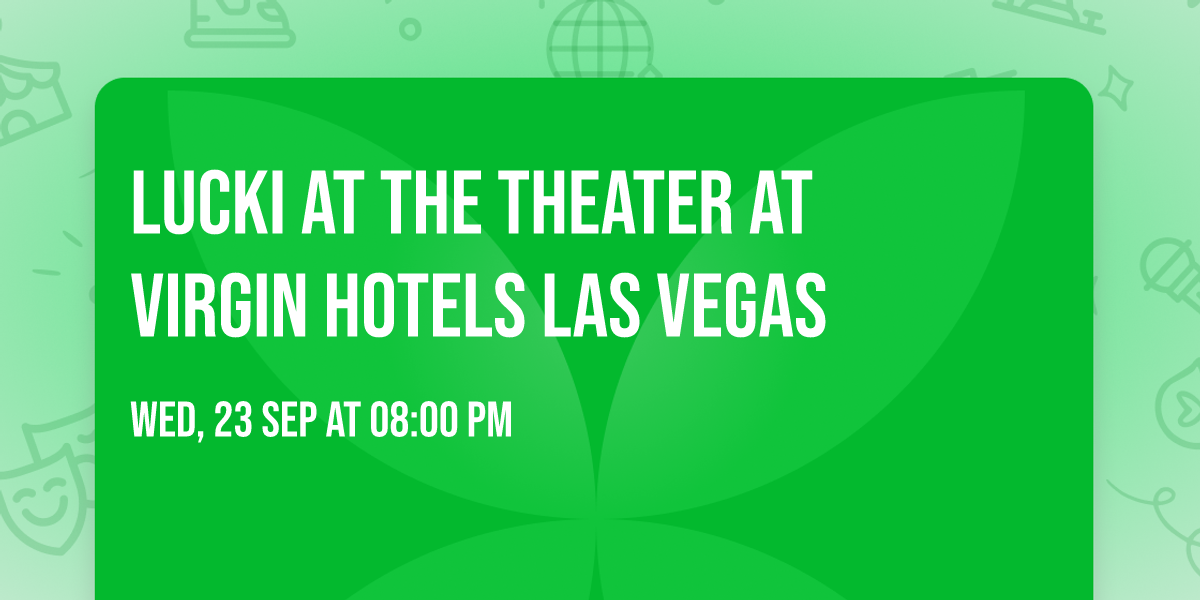 Lucki at The Theater at Virgin Hotels Las Vegas