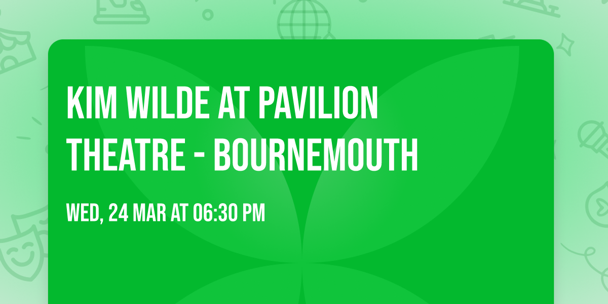 Kim Wilde at Pavilion Theatre - Bournemouth