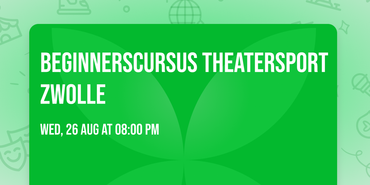 Beginnerscursus Theatersport Zwolle