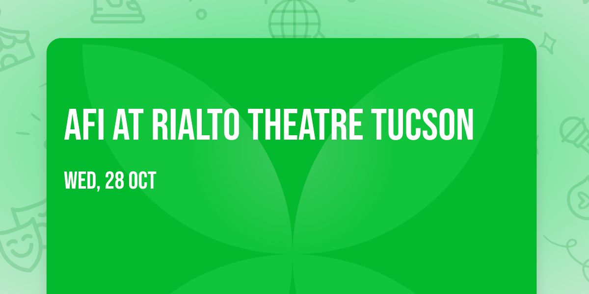 AFI at Rialto Theatre Tucson