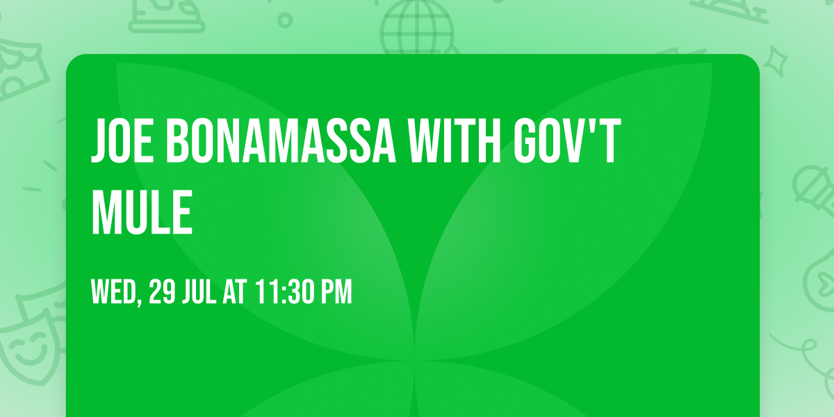 Joe Bonamassa with Gov't Mule