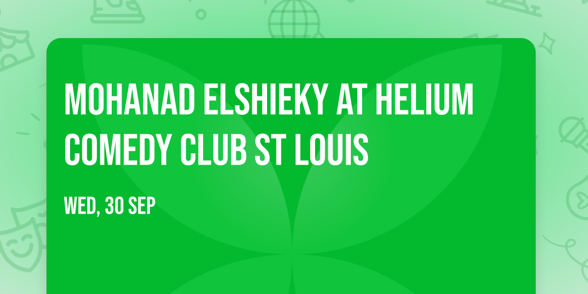 Mohanad Elshieky at Helium Comedy Club St Louis