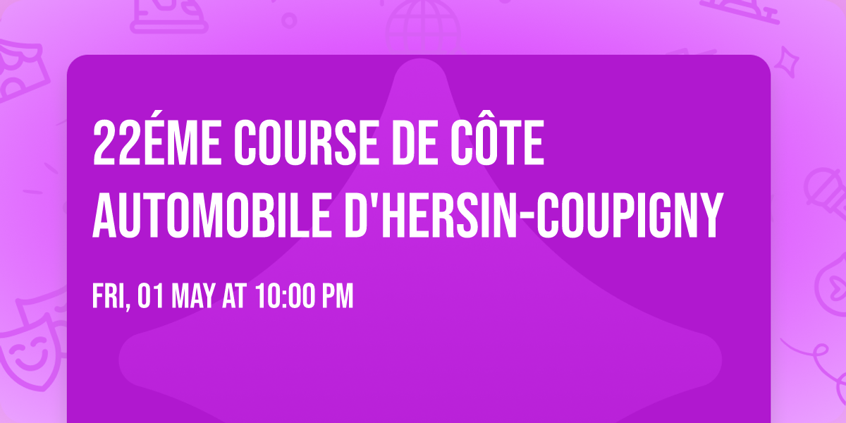 22\u00e9me COURSE DE C\u00d4TE AUTOMOBILE d'HERSIN-COUPIGNY
