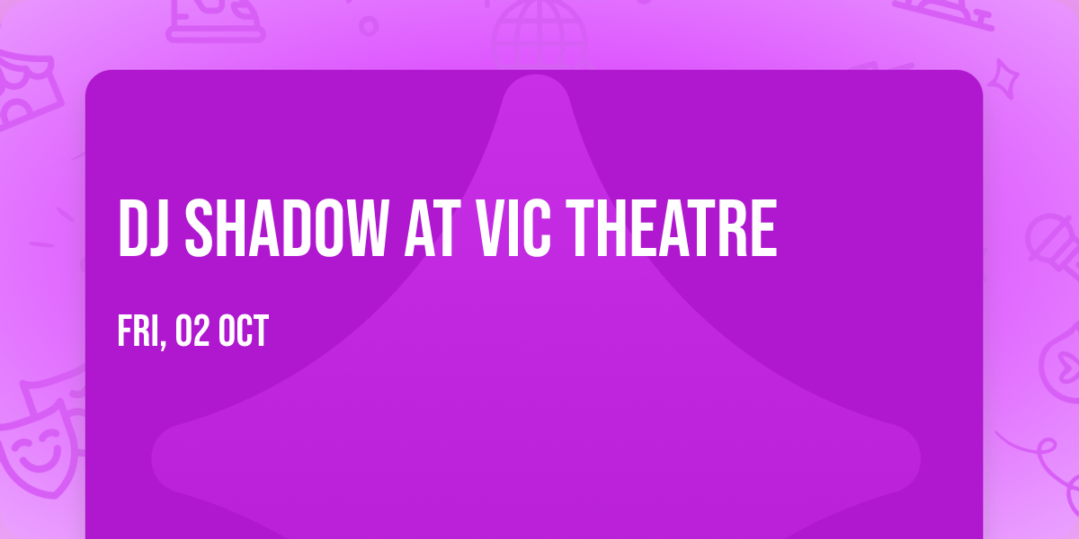 DJ Shadow at Vic Theatre